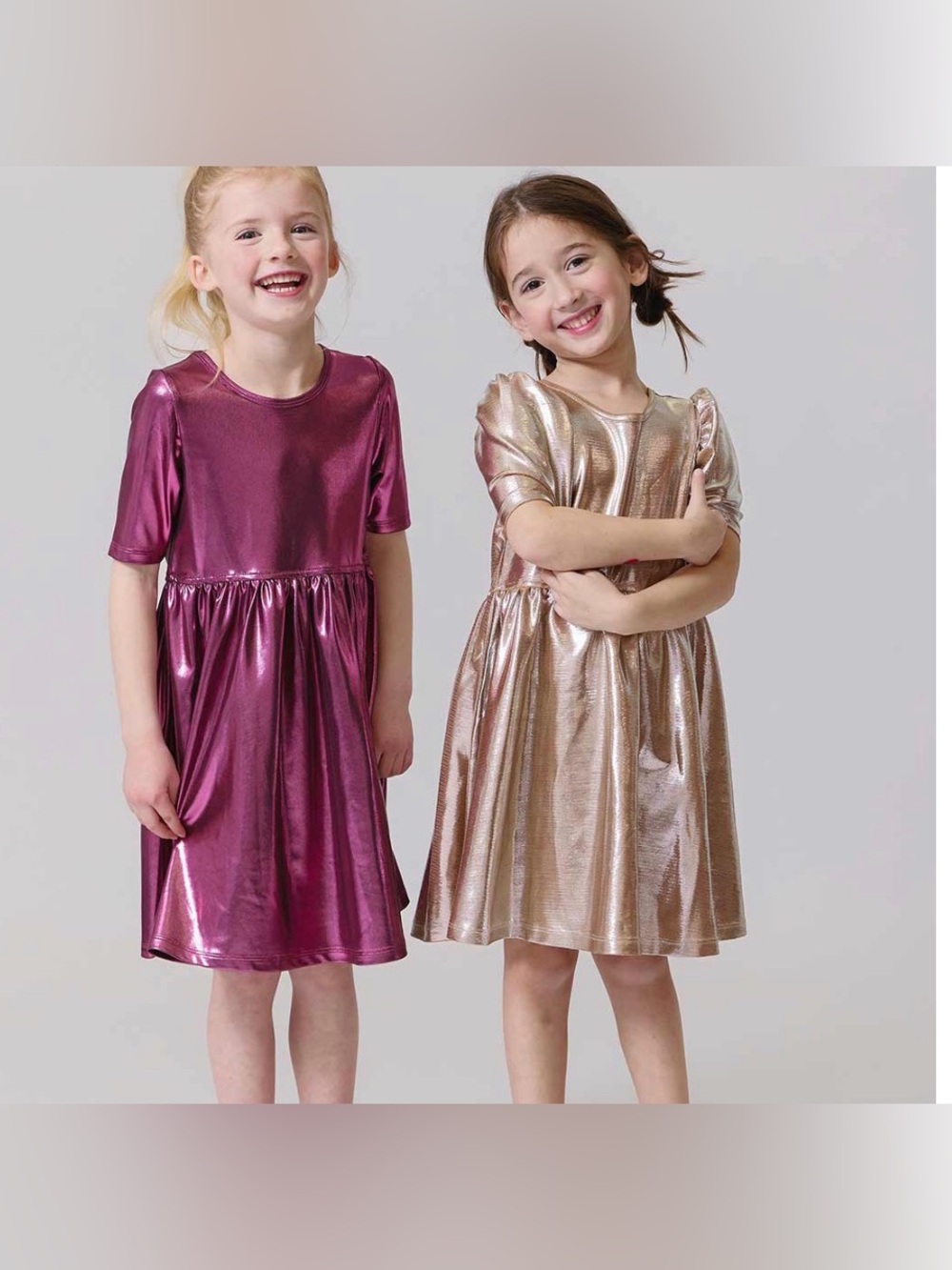 Pink Chicken Girls Lame Steph Dress in Pink Size 12Y